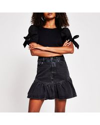 river island denim skirt sale
