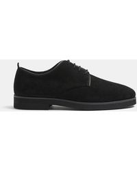 River Island - Black Suede Derby Shoes - Lyst