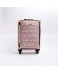 River Island - Pink Ombre Ri Logo Suitcase - Lyst