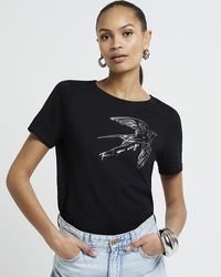 River Island - Bird Graphic T-shirt - Lyst