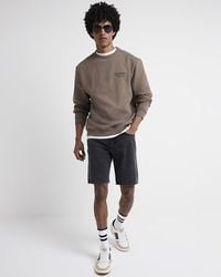 River Island - Stone Japanese Graphic Sweatshirt - Lyst
