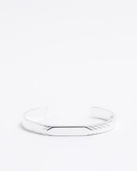 River Island - Plated Engraved Cuff Bracelet - Lyst