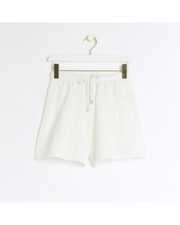 River Island - Pull On Textured Shorts - Lyst