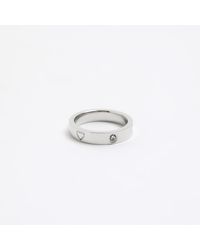 River Island - Stainless Steel Embellished Ring - Lyst