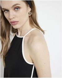 River Island - Black Taped Cami Top - Lyst
