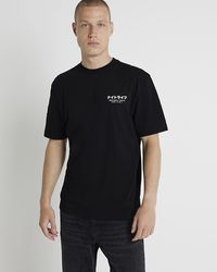 River Island - Black Regular Fit Japanese Graphic T-shirt - Lyst