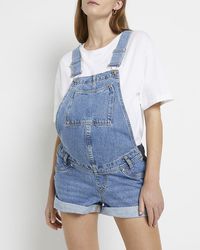 River Island Denim Maternity Shorts in 