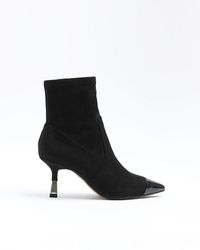 River Island - Toe Cap Heeled Ankle Boots - Lyst