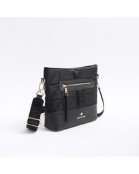 River Island - Quilted Webbing Cross Body Bag - Lyst