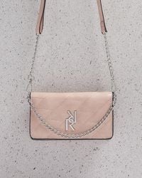 River Island - Pink Quilted Chain Cross Body Bag - Lyst