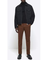 River Island - Rust Smart Chino Trousers - Lyst