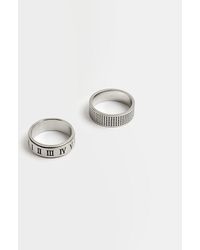 River Island - Colour Stainless Steel Rings Multipack - Lyst