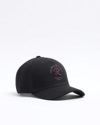 River Island - Canvas Japanese Embroidered Cap - Lyst