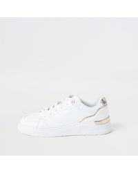 river island white trainers womens