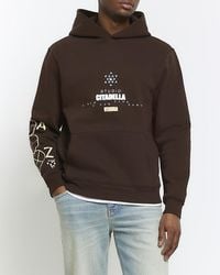 River Island - Graphic Fit Hoodie - Lyst