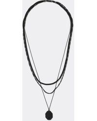 River Island Tag Pendant Layered Chain Necklace - Black