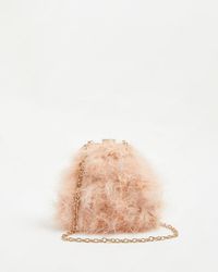 River Island Pink Feather Shoulder Bag