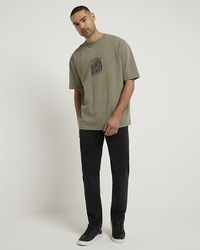 River Island - Graphic Patch T-shirt - Lyst