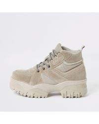 river island chunky cut out boots