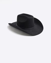 River Island - Black Cowboy Hat - Lyst