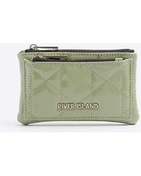 River Island - Patent Quilted Pouch Purse - Lyst