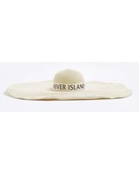 River Island - Oversized Straw Hat - Lyst