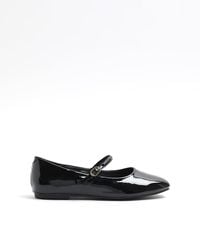 River Island - Patent Mary Jane Ballet Pumps - Lyst