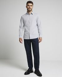 River Island - Textured Smart Shirt - Lyst