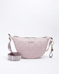River Island - Pink Soft Quilted Cross Body Bag - Lyst