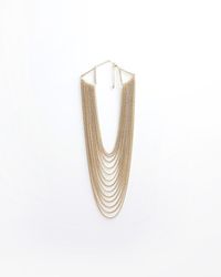 River Island - Gold Chain Layered Necklace - Lyst