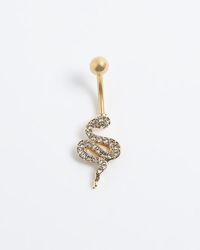 River Island - Stainless Steel Snake Belly Bar - Lyst