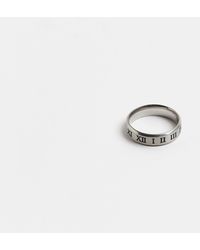 River Island Colour Engraved Band Ring - White