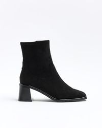 River Island - Block Heel Ankle Boots - Lyst