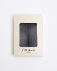 River Island - Black Seam Detail Tights - Lyst