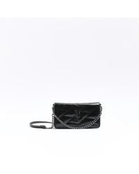 River Island - Quilted Chain Cross Body Bag - Lyst