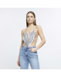 River Island - Chainmail Body Chain Top - Lyst