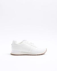 River Island - White Embossed Trainers - Lyst