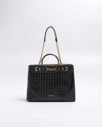 River Island - Woven Chain Tote Bag - Lyst