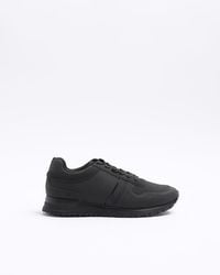 River Island - Black Embossed Trainers - Lyst