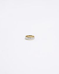 River Island - Gold Colour Stainless Steel Bubble Ring - Lyst
