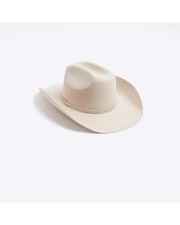 River Island - Beige Cowboy Hat - Lyst