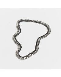 River Island - Silver Colour Multi-row Chunky Chain Necklace - Lyst