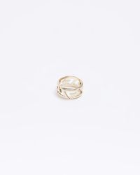 River Island - Colour Cut Out Ring - Lyst