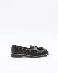 River Island - Cut Out Tassel Loafers - Lyst