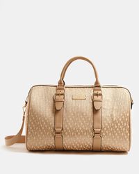 beige ri monogram weekend duffle bolsa