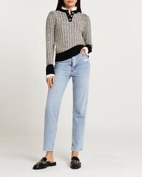 boucle high neck shirt