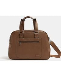 River Island - Brown Faux Leather Holdall - Lyst