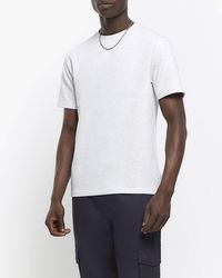 River Island - Regular Fit Textured T-shirt - Lyst
