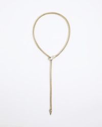 River Island - Gold Snake Layering Necklace - Lyst