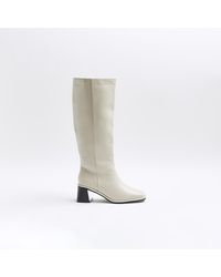 River Island - High Leg Heeled Boots - Lyst
